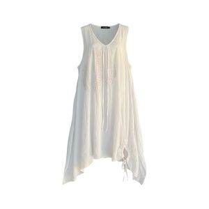 Sacred Threads Cream Sleeveless Dress